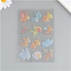 Штамп для творчества силикон «Забавные животные», 11×16 см