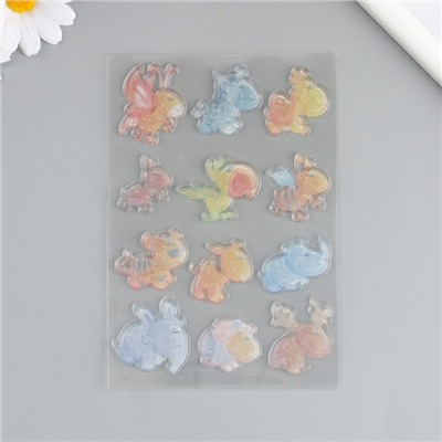 Штамп для творчества силикон «Забавные животные», 11×16 см