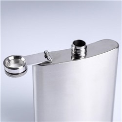 Фляжка Мастер К «Полковник», 240 мл, в чехле, подарочная, армейская, 8 oz, нержавеющая сталь, зелёная