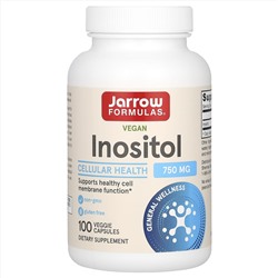 Jarrow Formulas, инозитол, 750 мг, 100 вегетарианских капсул