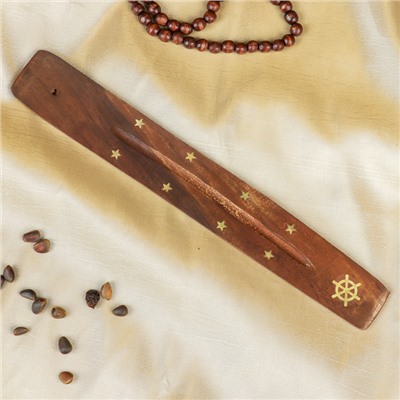 Подставка под благовония «Штурвал», 26×3.5×0.5 см, дерево