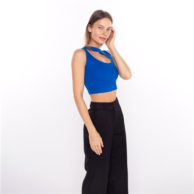 Топ с вырезом женский Little Secret, ярко-синий, размер 46 (L)