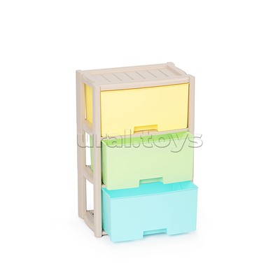 Комод "Колорит" цветной 3-х секцион