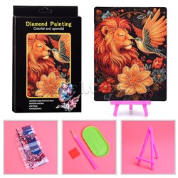 Мозаика алмазная "Царь зверей" 15*20см