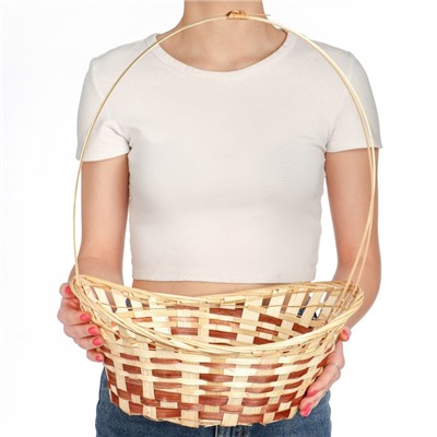 Корзина плетёная для хранения «Ладья», 32×23×10 см, бамбук