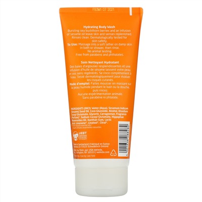 Weleda, Hydrating Body Wash, Sea Buckthorn Extracts, 6.8 fl oz (200 ml)