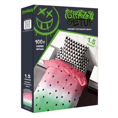 КПБ 1.5 перкаль "Crazy Getup" (70х70) Watermelon