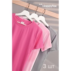 Женская базовая футболка из хлопка 3 шт. Happyfox