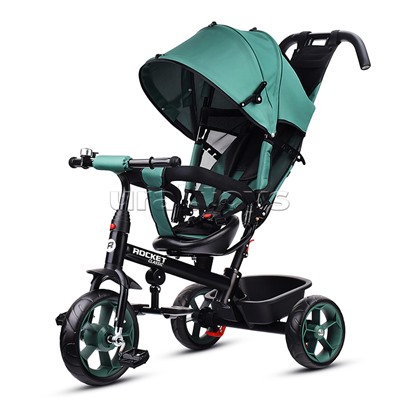 Велосипед трехколесный Rocket 136-GN, колеса EVA 10"/8", цвет зеленый