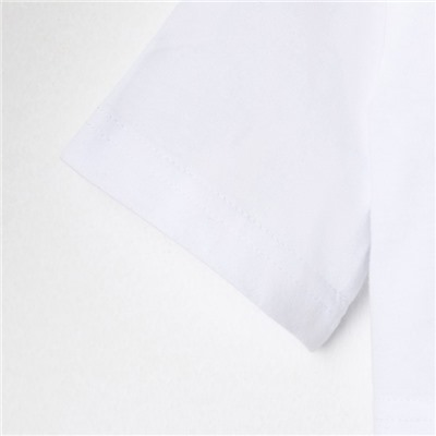 Футболка для девочки укороченная KAFTAN: Basic line, белая, размер 28, рост 86-92 см