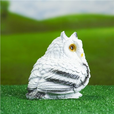 Садовая фигура из гипса «Совушка малая», 15×15 см, белая