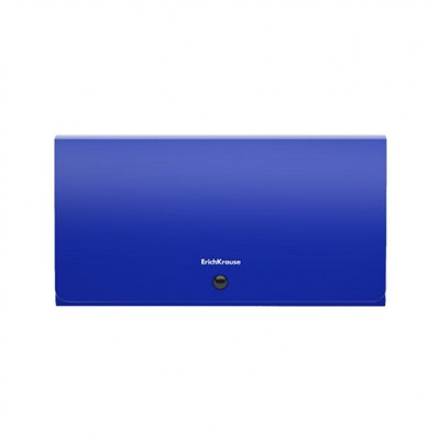 Папка 12 отд. на кнопке 260х138х25 мм синяя 47237 Check size ErichKrause