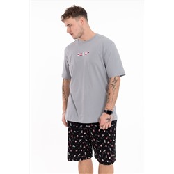 Пижама футболка и шорты М125115Псч