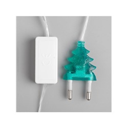 Гирлянда «Нить» 5 м с насадками «Сердце малое», IP20, прозрачная нить, 20 LED, свечение мульти (RG/RB), мигание, 220 В