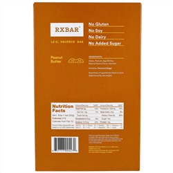 RXBAR, Protein Bar, Peanut Butter, 12 Bars, 1.83 oz (52 g) Each