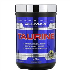 ALLMAX Nutrition, Таурин, без добавок, веганский продукт без глютена, 3000 мг, 400 г (14,11 унций)