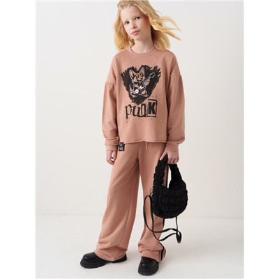 Комплект трикотажный для девочек: толстовка, брюки