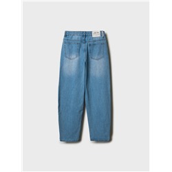 Брюки текстильные джинсовые для девочек