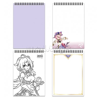 Геншин. Творческий блокнот cо стикерами A5. Игривая Навия.