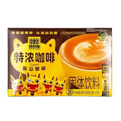 Растворимый кофе Эспрессо Sizhimao, Китай, 300 г (20 стиков по 15 г). Срок до 05.01.2026.Распродажа