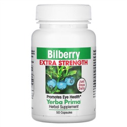 Yerba Prima, Bilberry Extra Strength, 50 Capsules