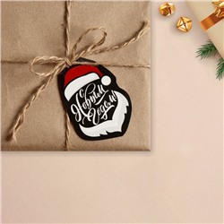 Шильдик новогодний на подарок «Крутой Дед Мороз», 5×7.5 см