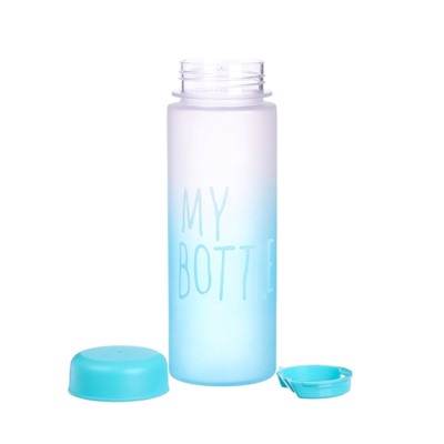 Бутылка для воды My bottle, 500 мл, 19.5×6 см, спортивная, голубая