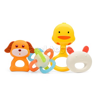 Набор погремушек "Добрые зверята" в пакете