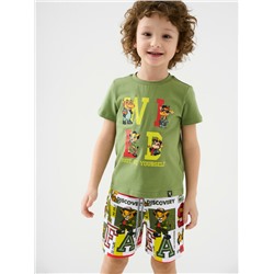 Комплект трикотажный для мальчиков: фуфайка (футболка), шорты