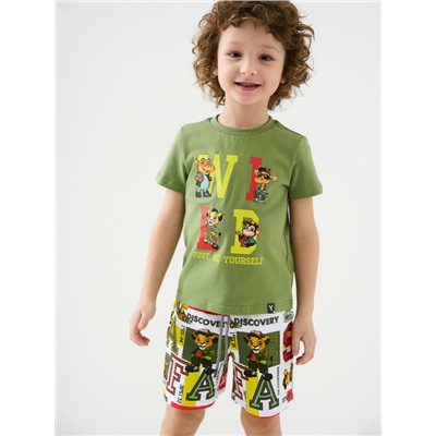 Комплект трикотажный для мальчиков: фуфайка (футболка), шорты