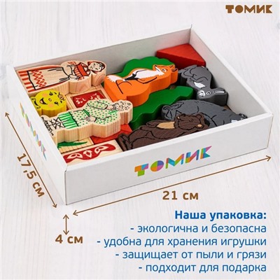 Конструктор деревянный «Сказки» Колобок» 18 деталей