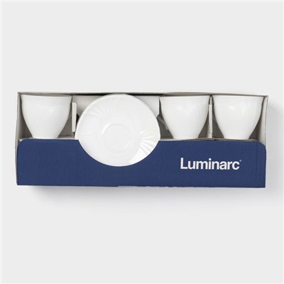 Чайный сервиз Luminarc CADIX, 220 мл, 6 персон, стеклокерамика, белый