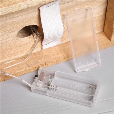 Фигура деревянная «Изба», 26×23×12 см, 5 LED, батарейки AAx2 (не в комплекте), свечение теплое белое