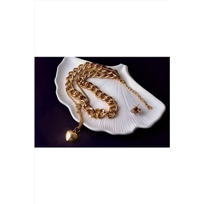 Колье Сердце двустороннее + Подарок НАТАЛИ, 1133044