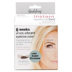 Godefroy Eyebrow Краска-хна для бровей и ресниц / Eyebrow Tint Light Brown, светло-коричневый, 10 капсул 17976