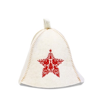 Шапка для бани и сауны «Звезда», полушерсть