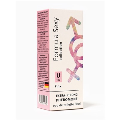 Туалетная вода женская с феромонами Formula Sexy collection Pink U110, 30 мл