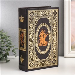 Шкатулка книга - сейф «Корабль и шторм», дерево, искусственная кожа, 27×18×7 см