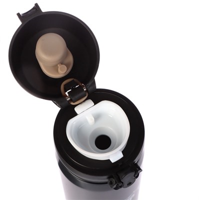 Термос Мастер К «Топ», 500 мл, 6.3×24.5 см, сохраняет тепло 8 ч, нержавеющая сталь, чёрный