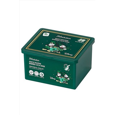 JMsolution Набор успокаивающих тканевых масок для лица с центеллой / Disney Quick Routine Barrier Cica Mask, 350 мл KRISTALLER, 1110657