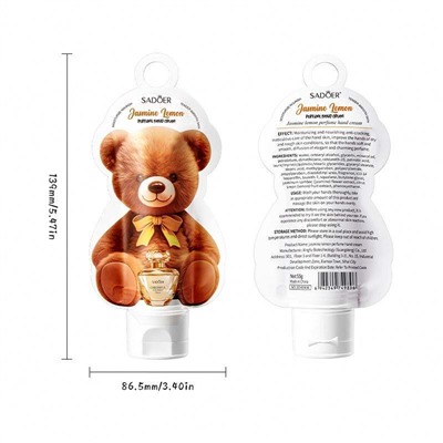 Крем для рук парфюмированный Жасмин-Лимон Медвежонок Sadoer, 55 гр.