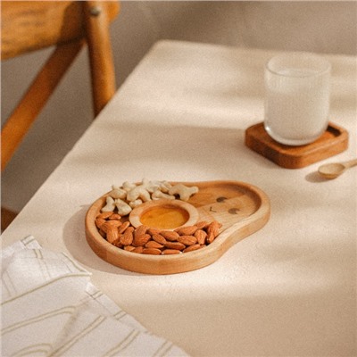 Менажница детская из берёзы Sima-Land Home Avocado, 20×16,5×1,8 см