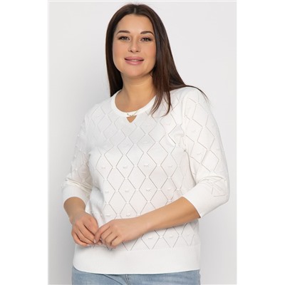 Блуза Нежный узор (молочная) Б14936-18М