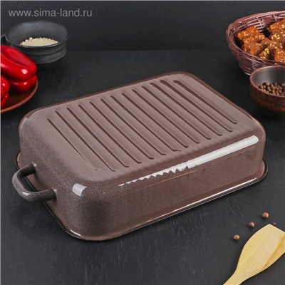 УЦЕНКА Противень 4.5 л коричневый рябчик