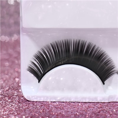 Ресницы накладные «Двойной объём», 11 мм, без клея, чёрные