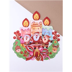 Плакат на стену «Новогодние свечи» Санта Клаус, 40×52 см