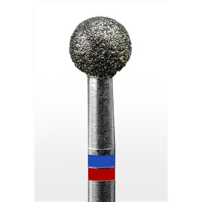Manita Professional Фреза алмазная шар для аппаратного маникюра 866.104.001.048.050 ФАШ-5,0MC, сине-красные насечки, ø 5 мм, 5 шт. KRISTALLER, 1231201
