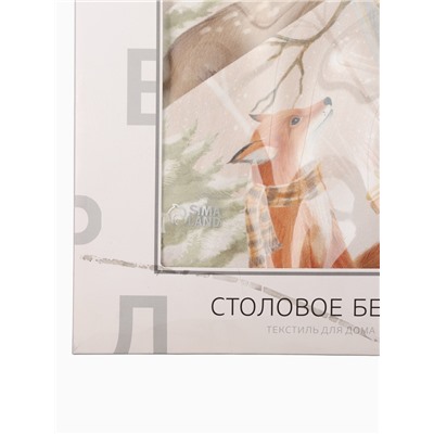 УЦЕНКА Набор столовый Этель «Christmas forest» скатерть 150×180 ±3 см с ГМВО, салф.40×40 см - 8 шт., 5