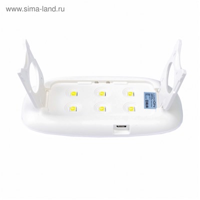 УЦЕНКА Лампа для гель-лака Luazon LUF-12, LED, 6 Вт, 6 диодов, USB, красная