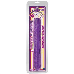 Двухсторонний фиалковый фаллос Crystal Jellies 12  Jr. Double Dong - 30,5 см.